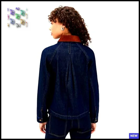 Denim Trapeze Jacket Chic Classic Oversized Y2K Retro Casual Wear